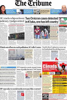 The Tribune Delhi - December 3rd 2021